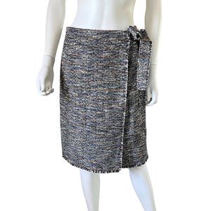 Emerson Rose Tweed Wrap Pencil Skirt Size 12
